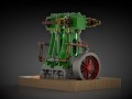 Vertical-twin-steam-engine-with-reverse